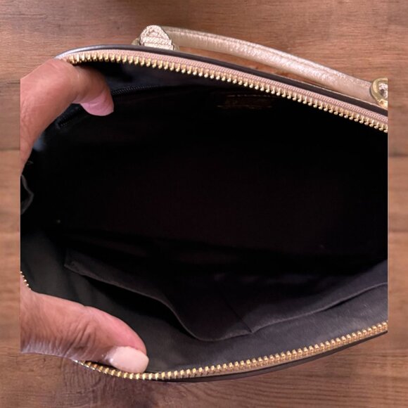 Coach‎ Platinum Metallic Gold Sierra Satchel Crossbody Handbag - Picture 5 of 5